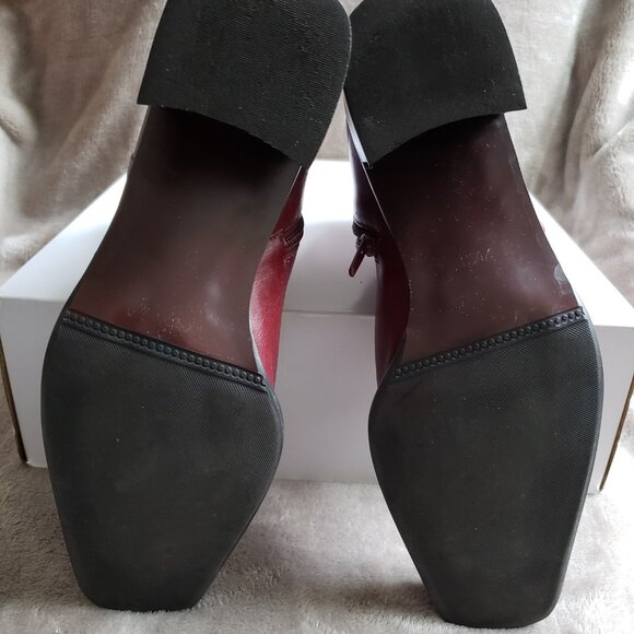 EUC - Artura Chiang Red Wine Ankle Boots (7.5 M) - Picture 9 of 10